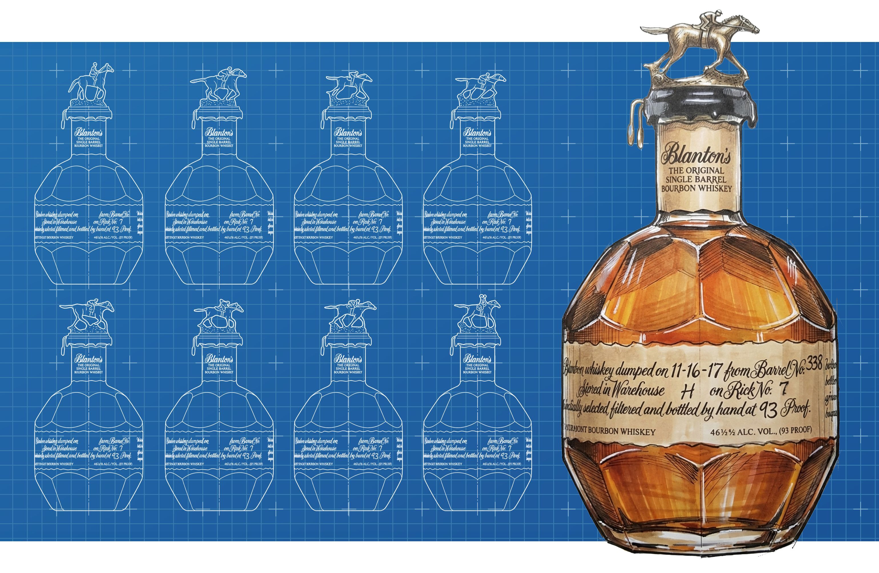 Blanton's Single Barrel Complete Horse Race Collection
