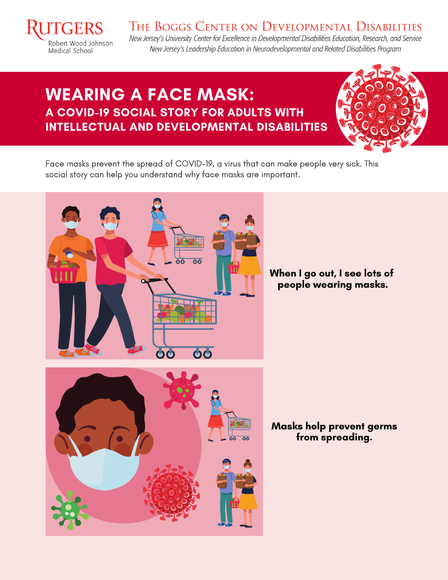 A social story on wearing a face mask