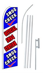 Smog Check Official Smog Station Swooper/Feather Flag + Pole + Ground Spike