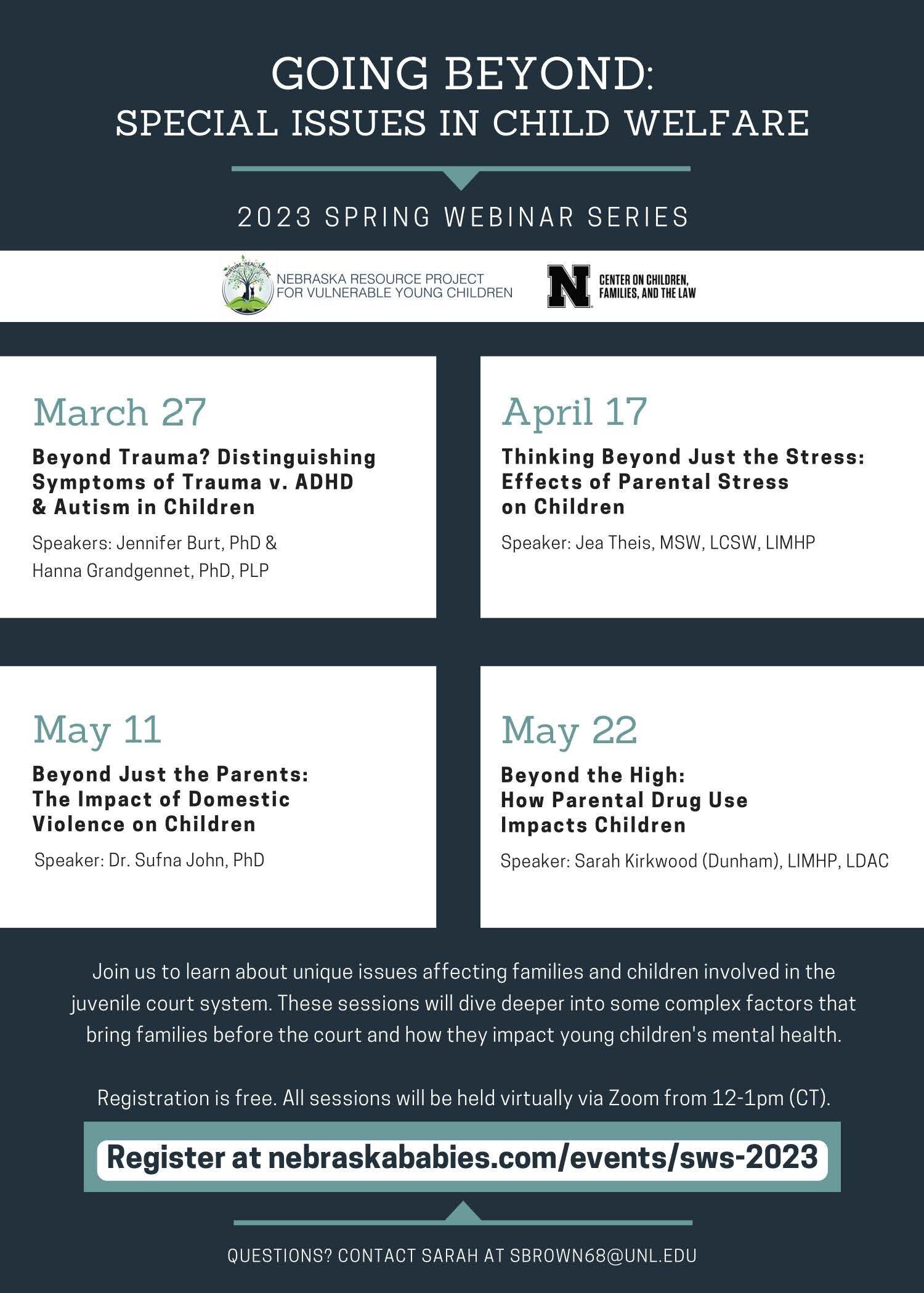 2023 Spring Webinar Series - Center for Children Families and the Law