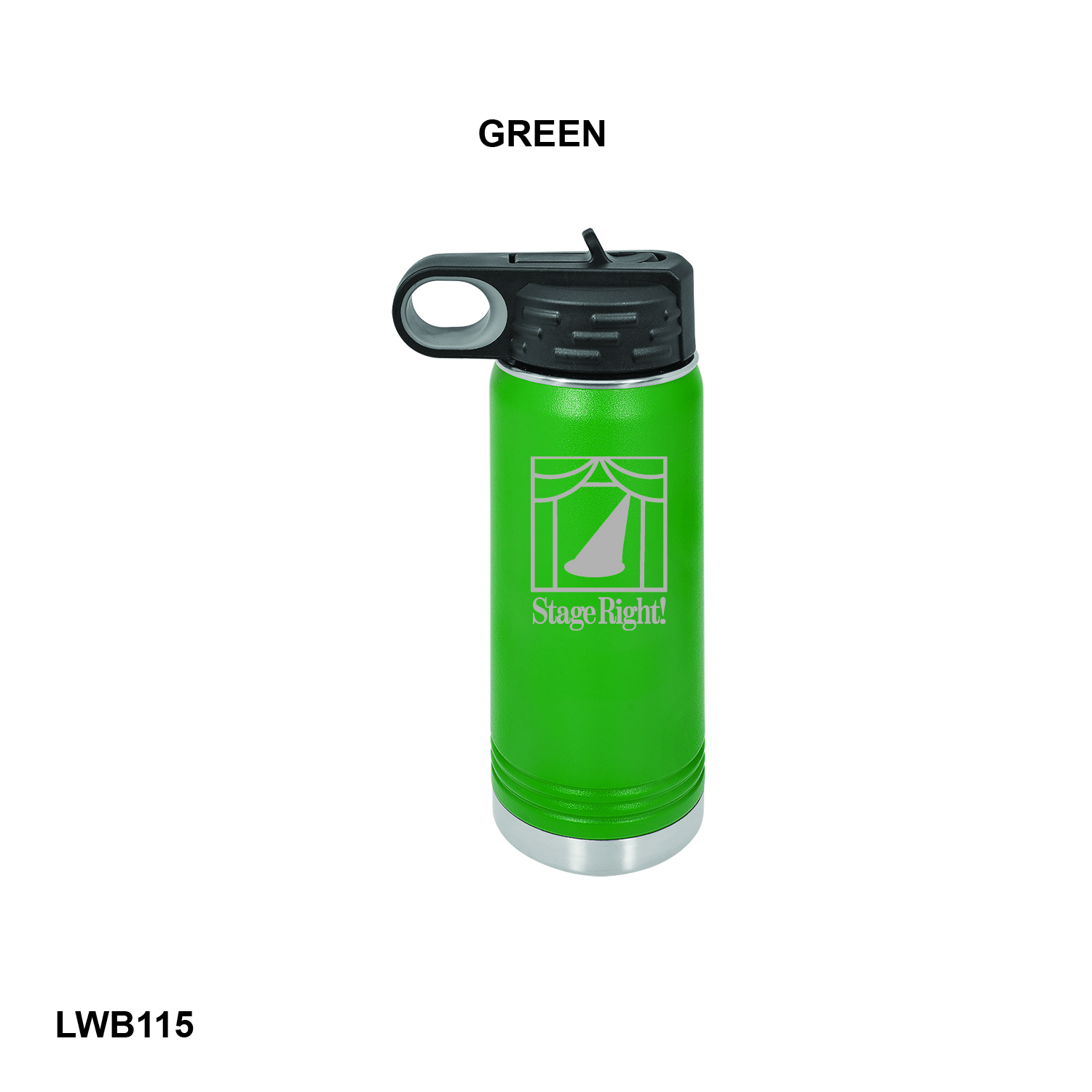 Polar Camel 20 oz. Green Water Bottle