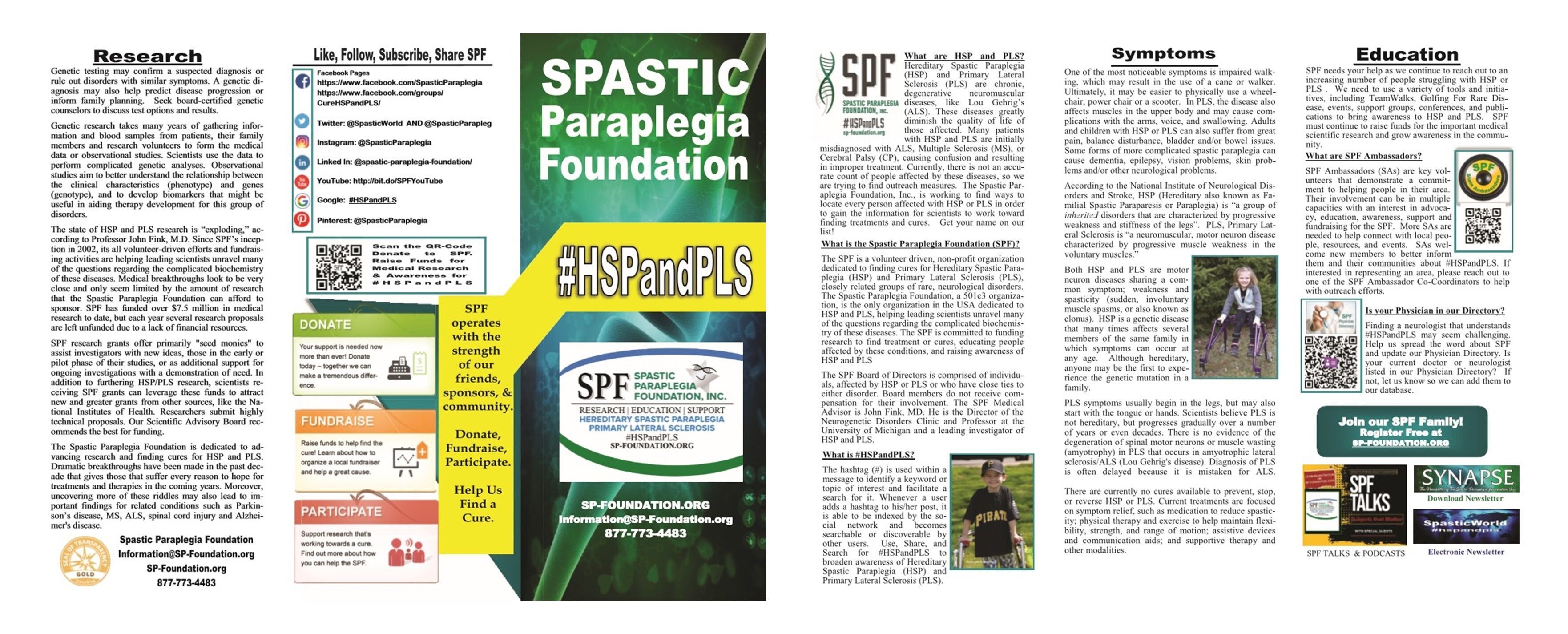 Spastic Paraplegia Foundation Brochure