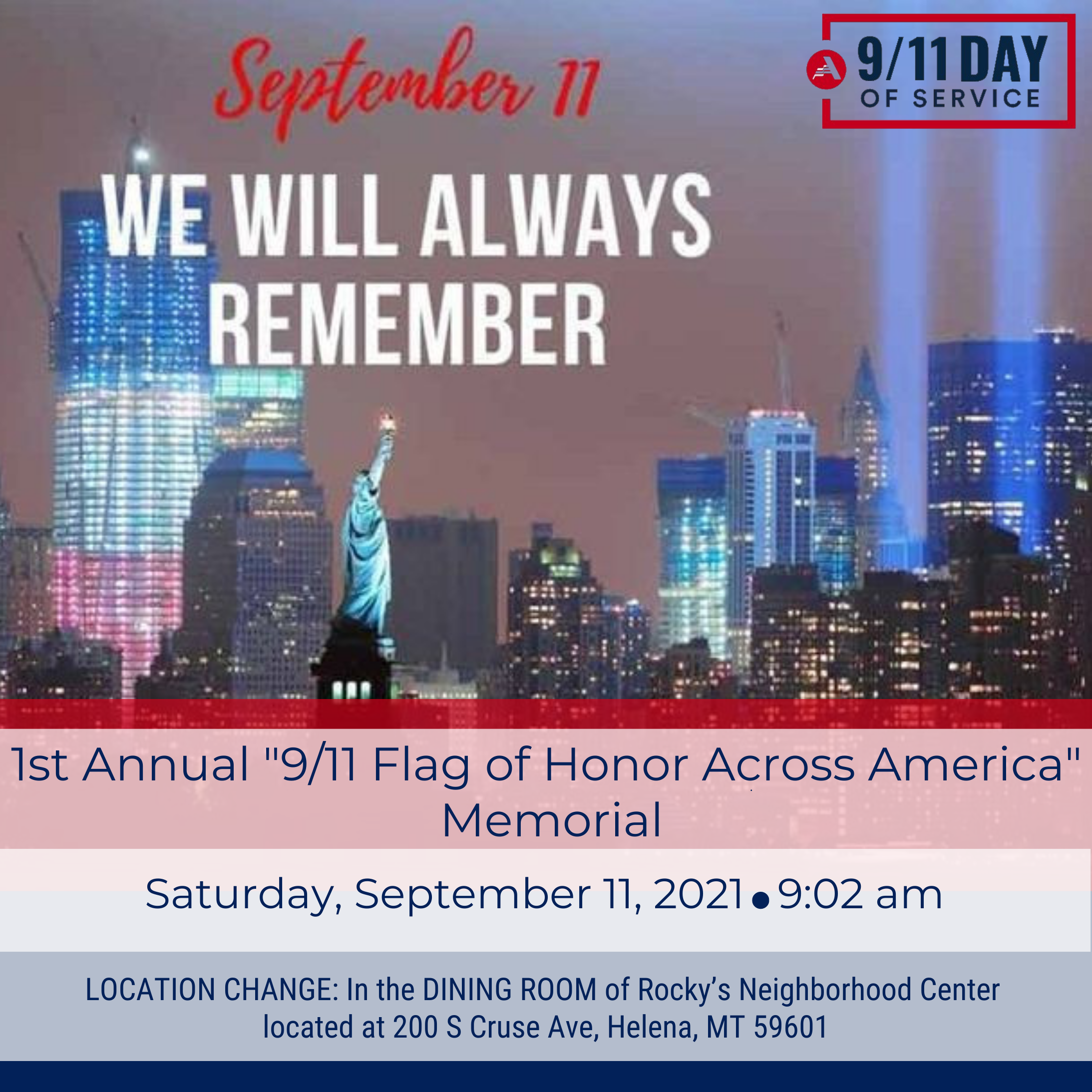 Rocky's AmeriCorps Seniors Hosts 1st Annual 9/11 Flag of Honor Across America Memorial