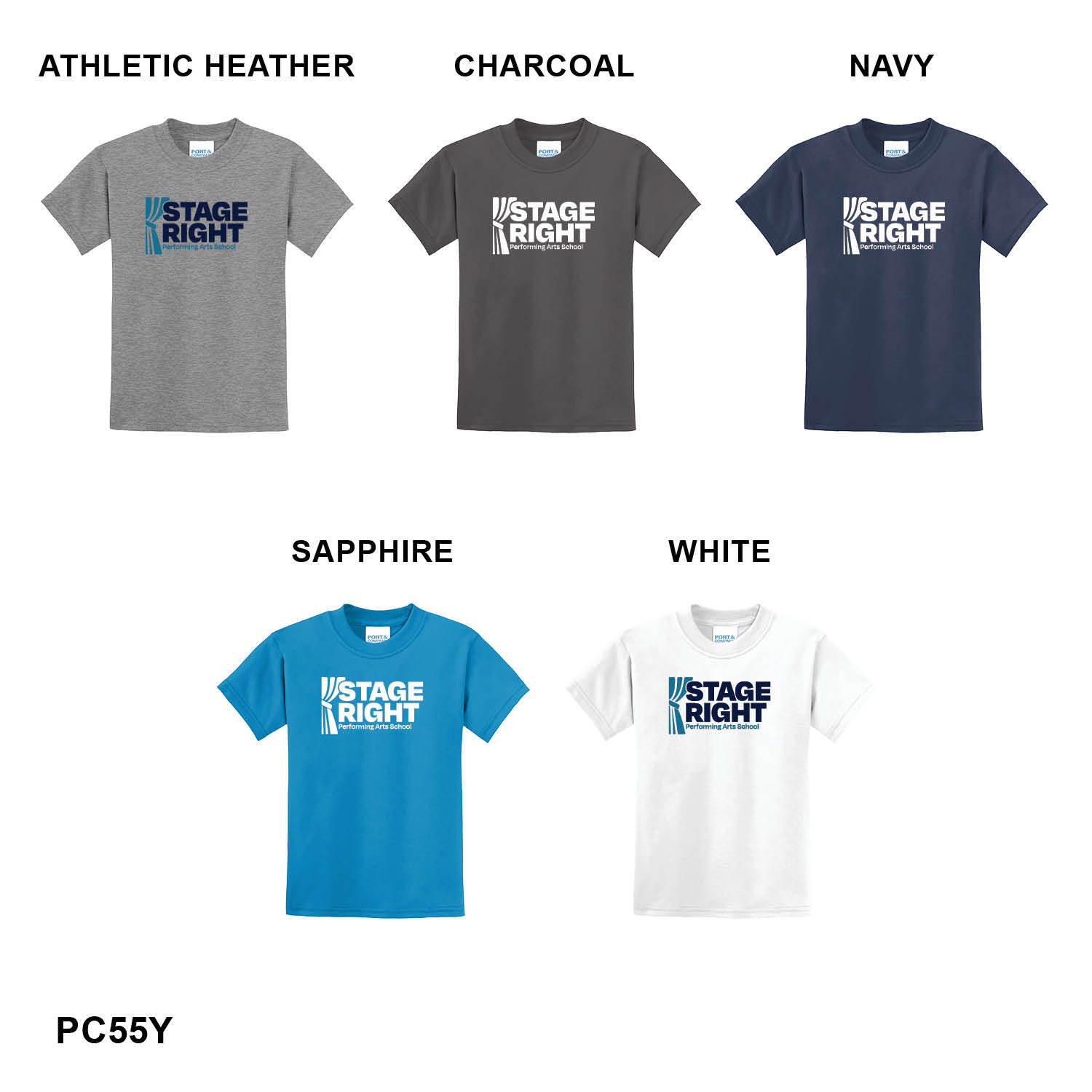 2026 NEW STAGE RIGHT LOGO - YOUTH Port & Co™ Youth Core Blend Tee
