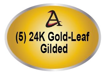 M7301 - (5) Gold-Leaf (24K) Gilded Plaques
