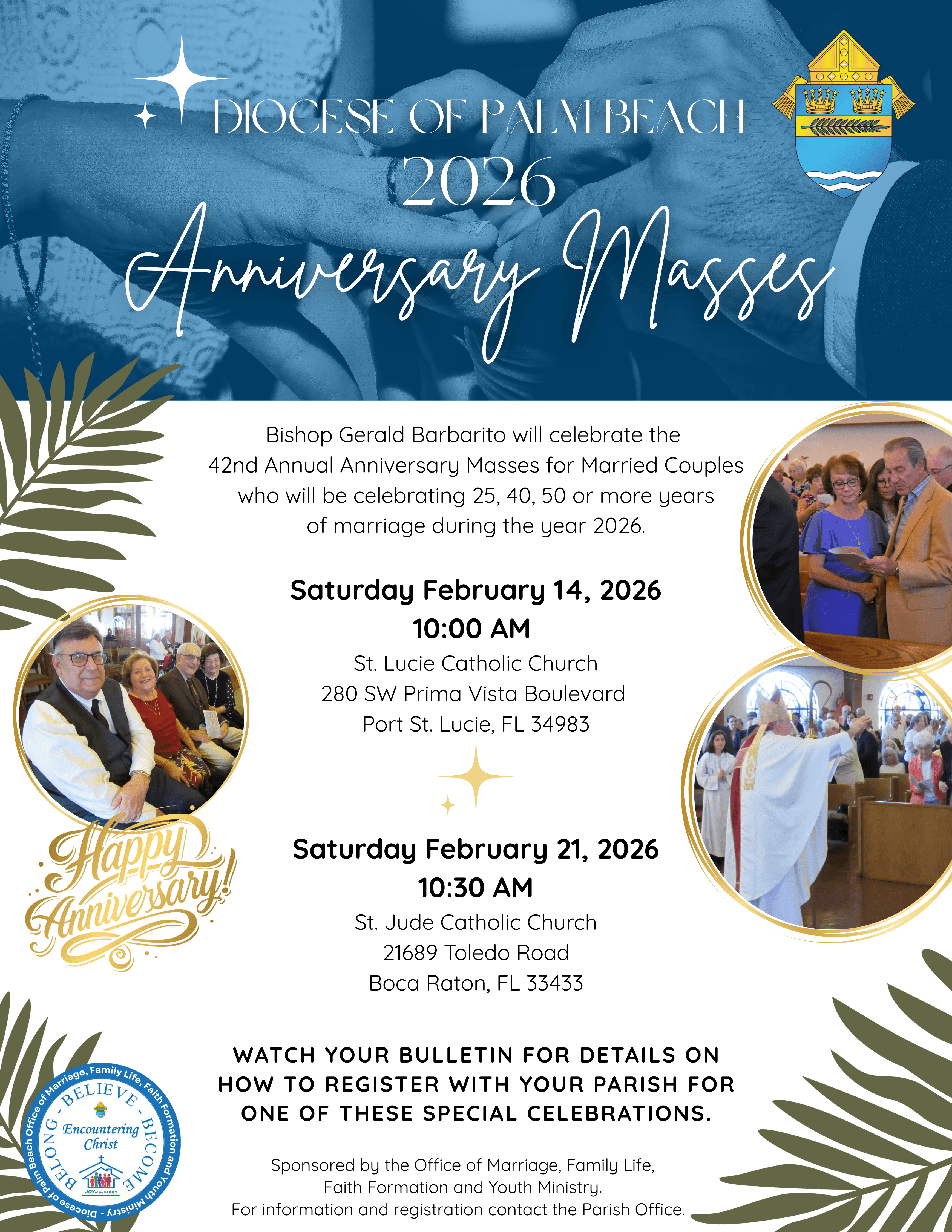 2026 Anniversary Mass flyer