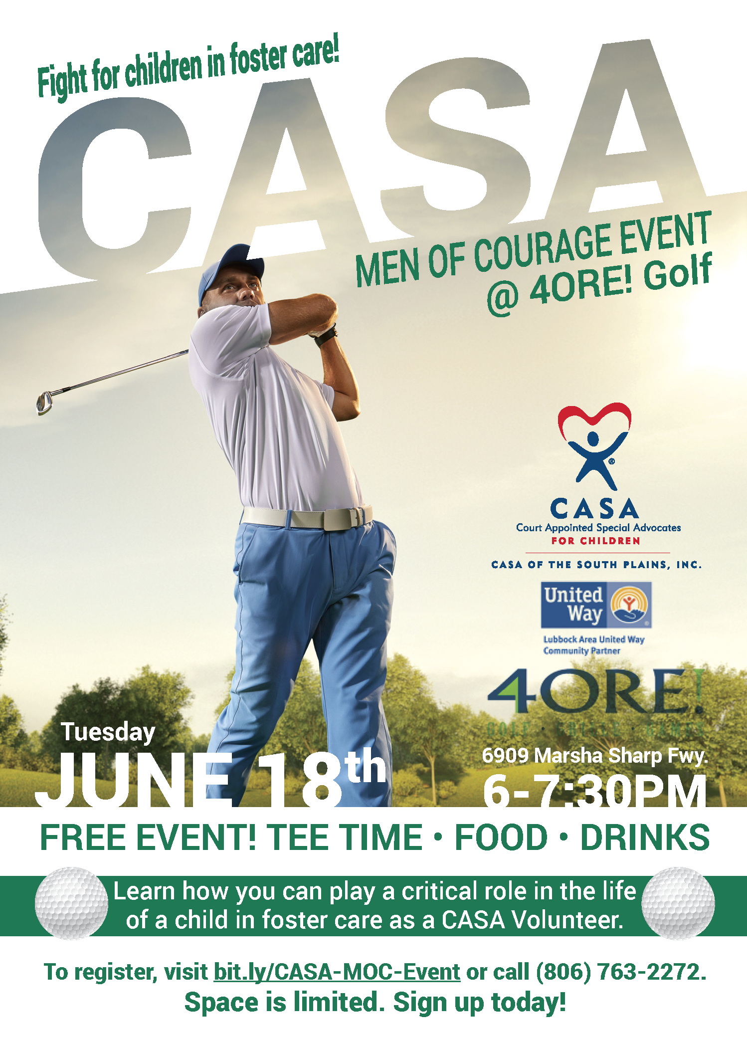 CASA Men of Courage Event at 4ORE! Golf