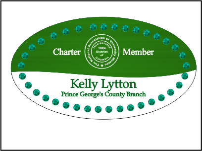 NAUW OVAL BLING NAME BADGE