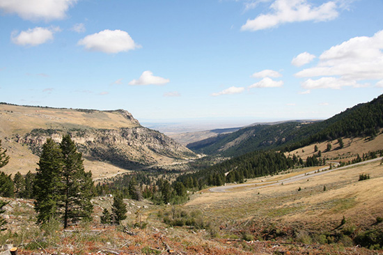 The view down into the canyon.