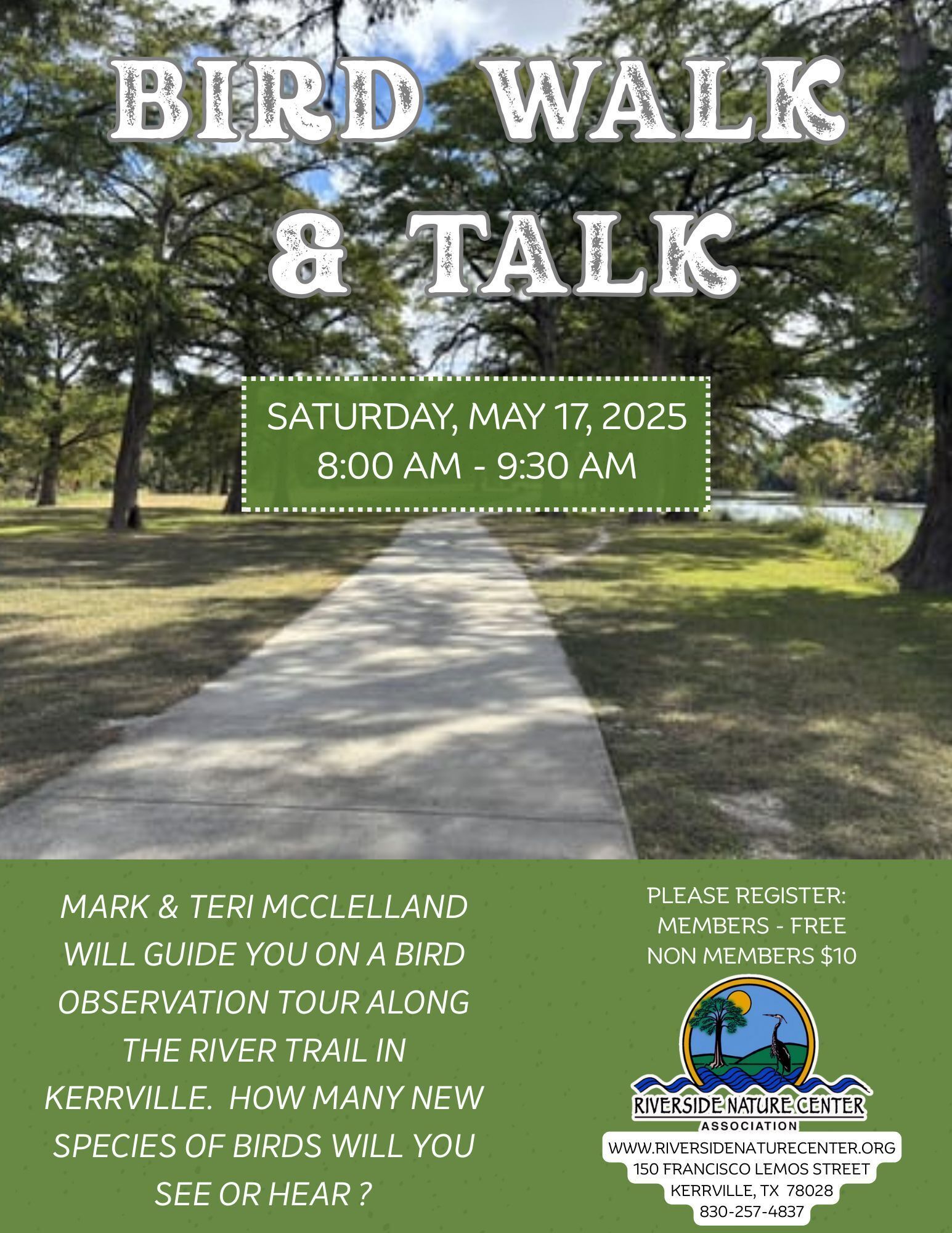 Bird Watching near me, Riverside Nature Center, Texas Master Naturalist, Kerrville, Nature lover, education about birds