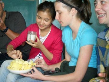 Mongolian cheese is prepared from the milk of yak or cows