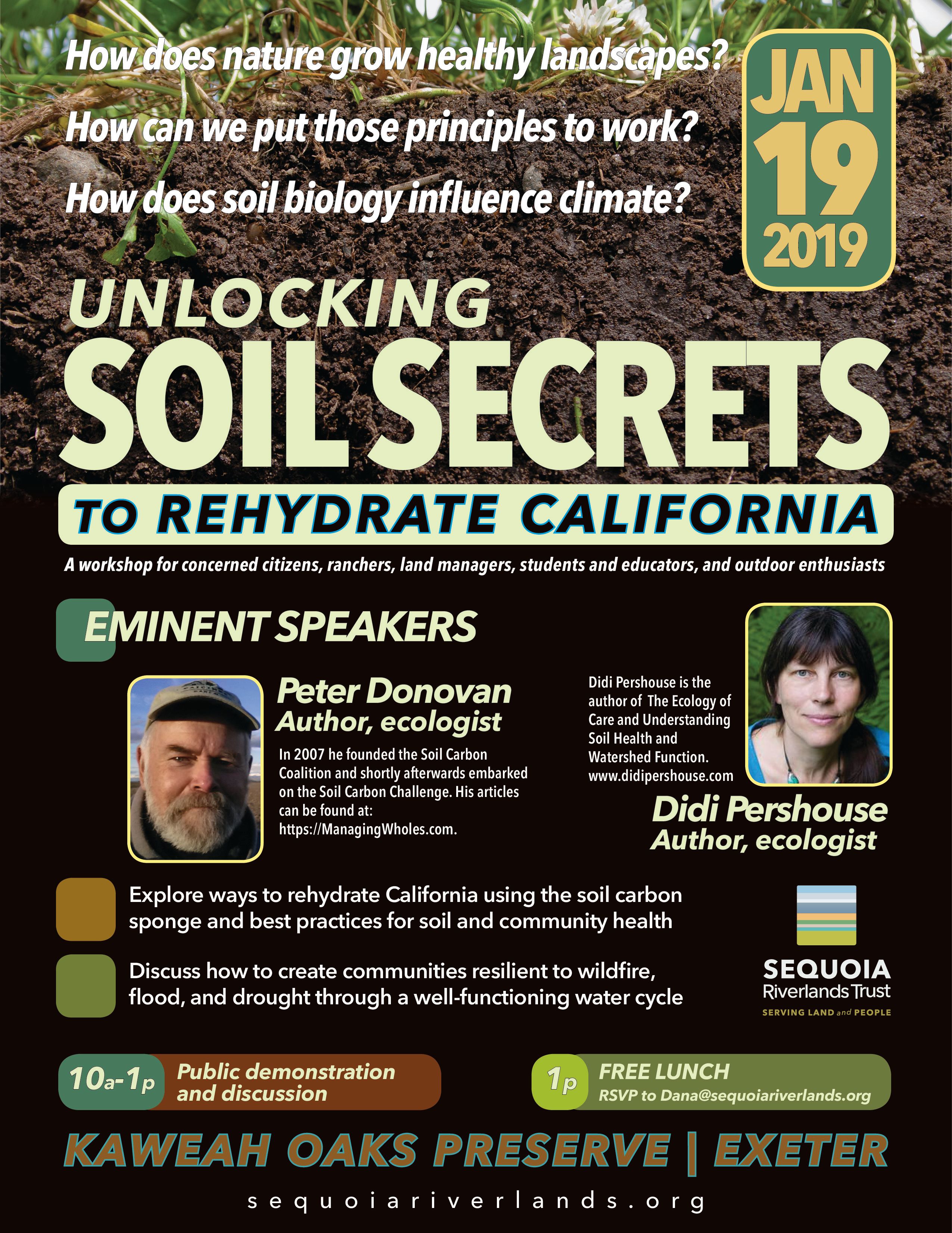 Jan. 19 at Kaweah Oaks: Unlocking Soil Secrets to Rehydrate California