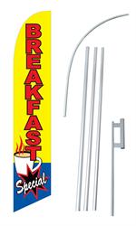 Breakfast Special Swooper/Feather Flag + Pole + Ground Spike