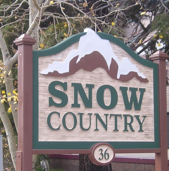 Wood Cottage Signs Cabin Carved Plaques Rustic M22205 Inium Entrance Sign With Snow Capped Mountain