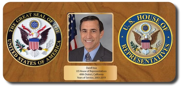 EA-1050 - Retirement Plaque for Congressman, with Photo and US  Seal of the House of Representives