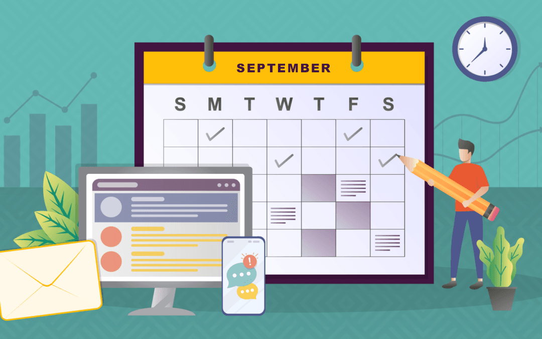 Colorful calendar graphic