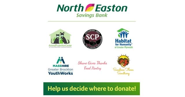 North Easton Savings Bank's Community Voting Campaign has chosen us as one of six non-profits to receive a portion of $5,000, based on daily votes received until September 30th!