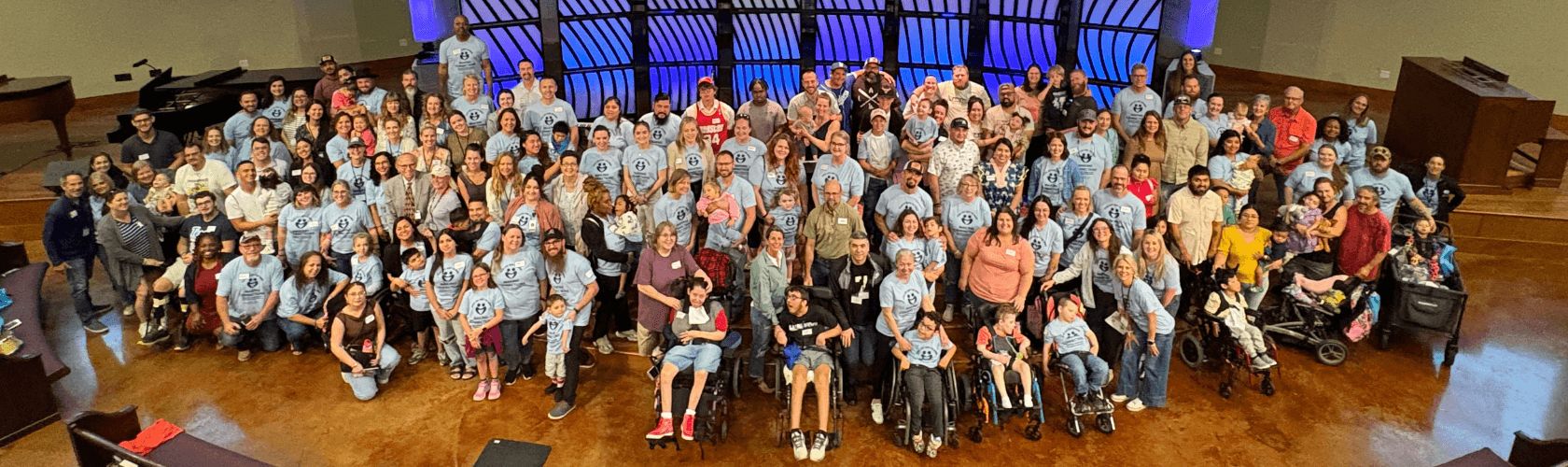 Group photo of families who attended our annual pediatric brain injury conference