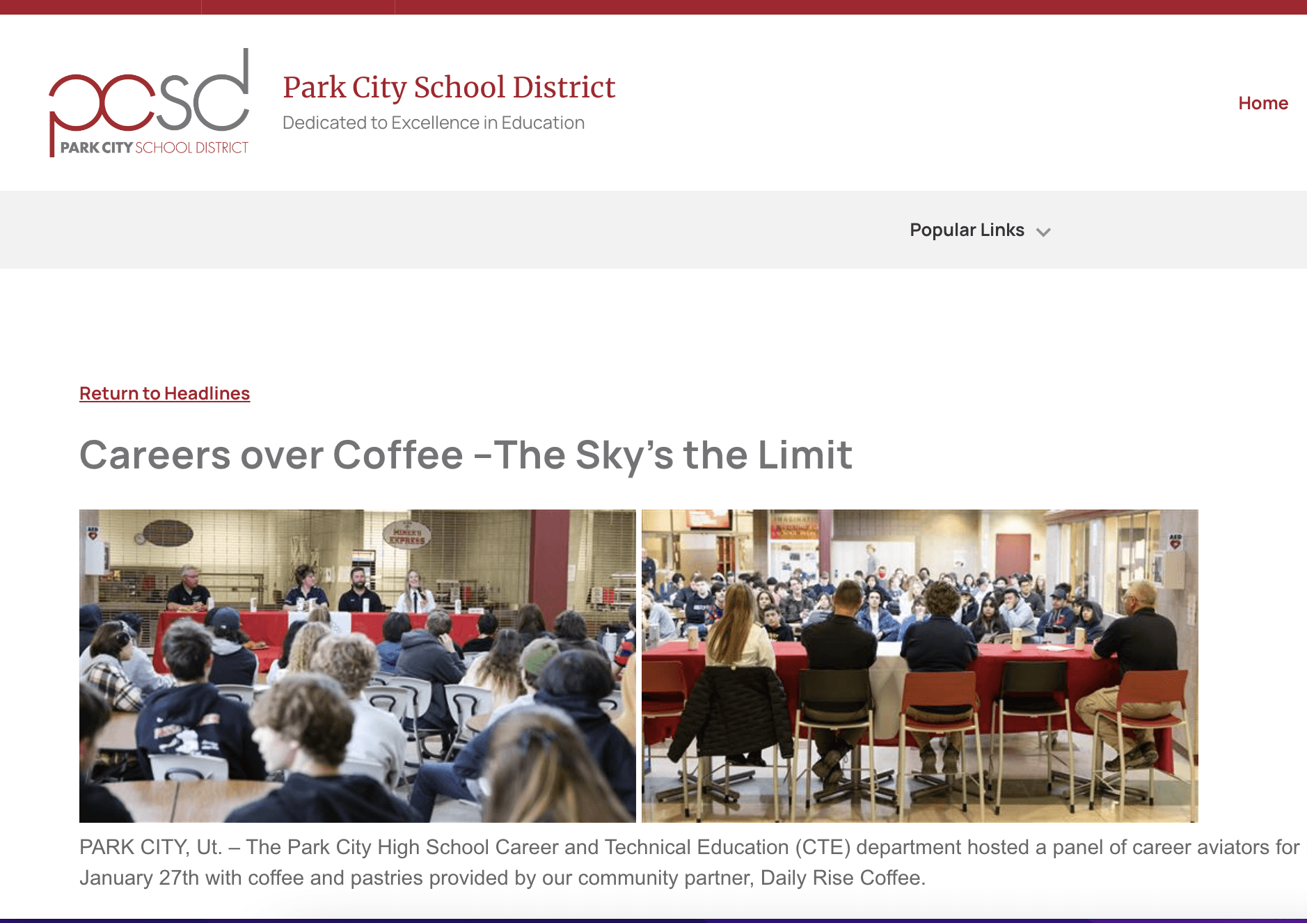 Careers over Coffee –The Sky’s the Limit