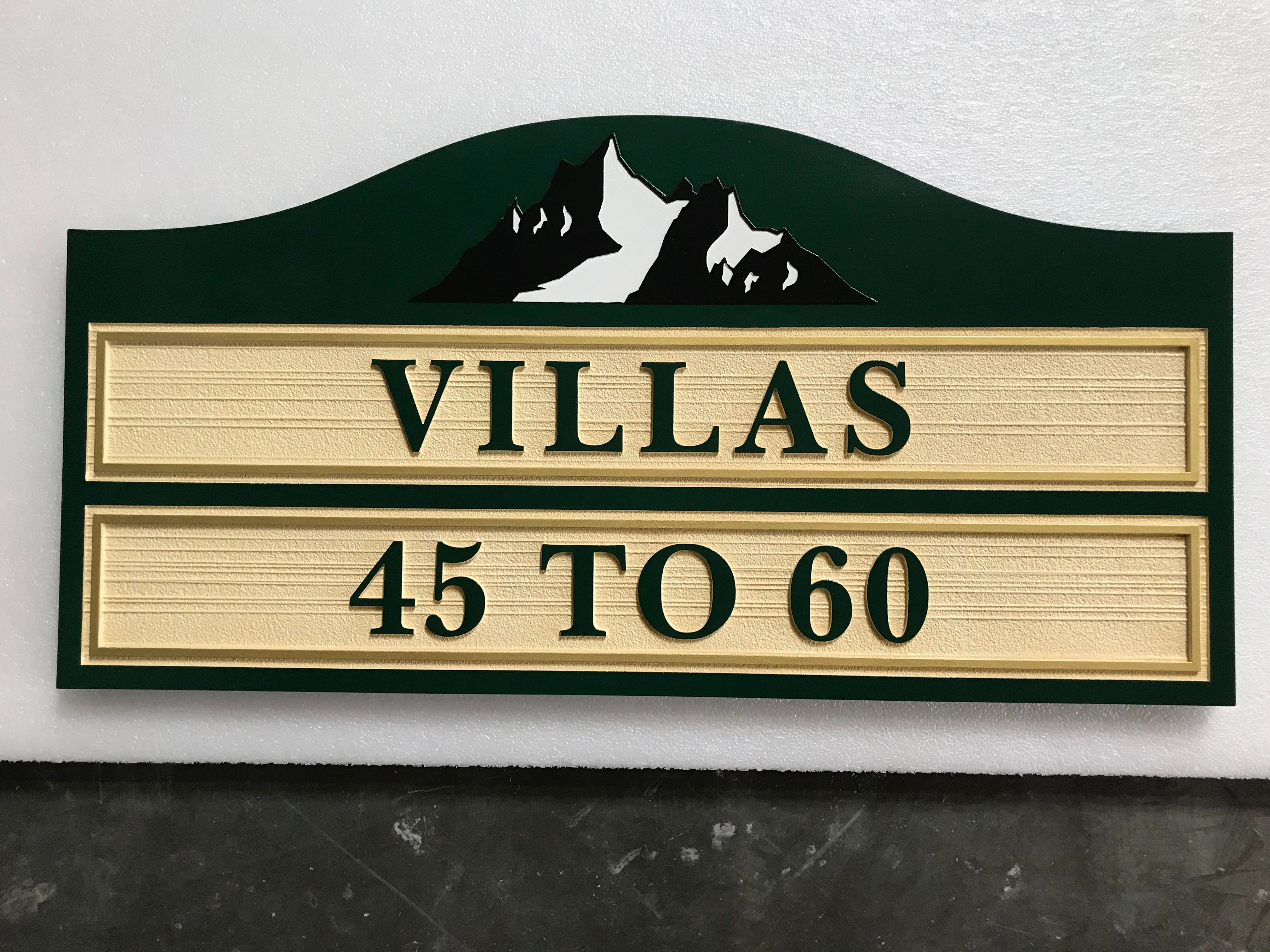 KA20851 - Carved Custom Unit Number Building Sign for an Apartment Complex