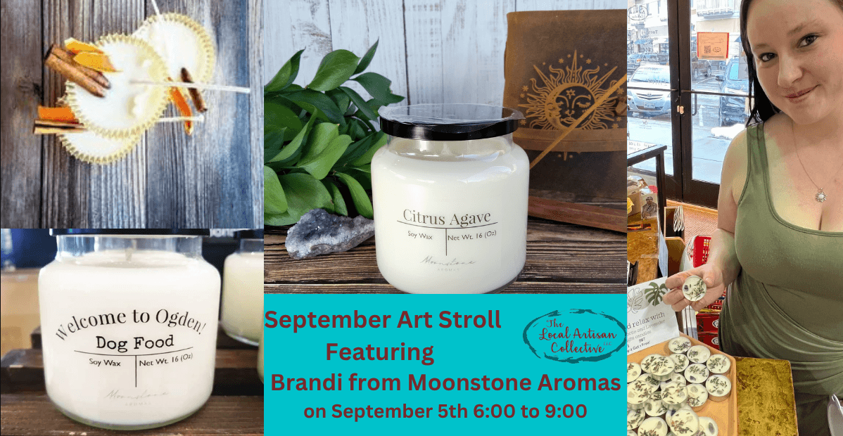 September Art Stroll featuring Brandi Halls on September 5th, 2025 6:00 to 9:00 Amazing Artist in the Entire Store at the Local Artisan Collective