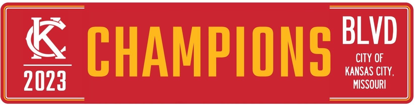 Kansas City Chiefs 6'' x 36'' Steel Street Sign 