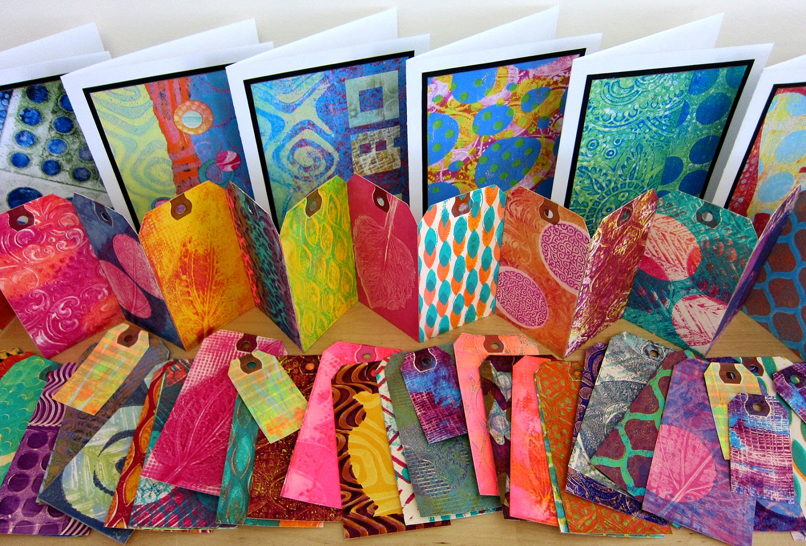 Gelli-Print Holiday Card Crafting