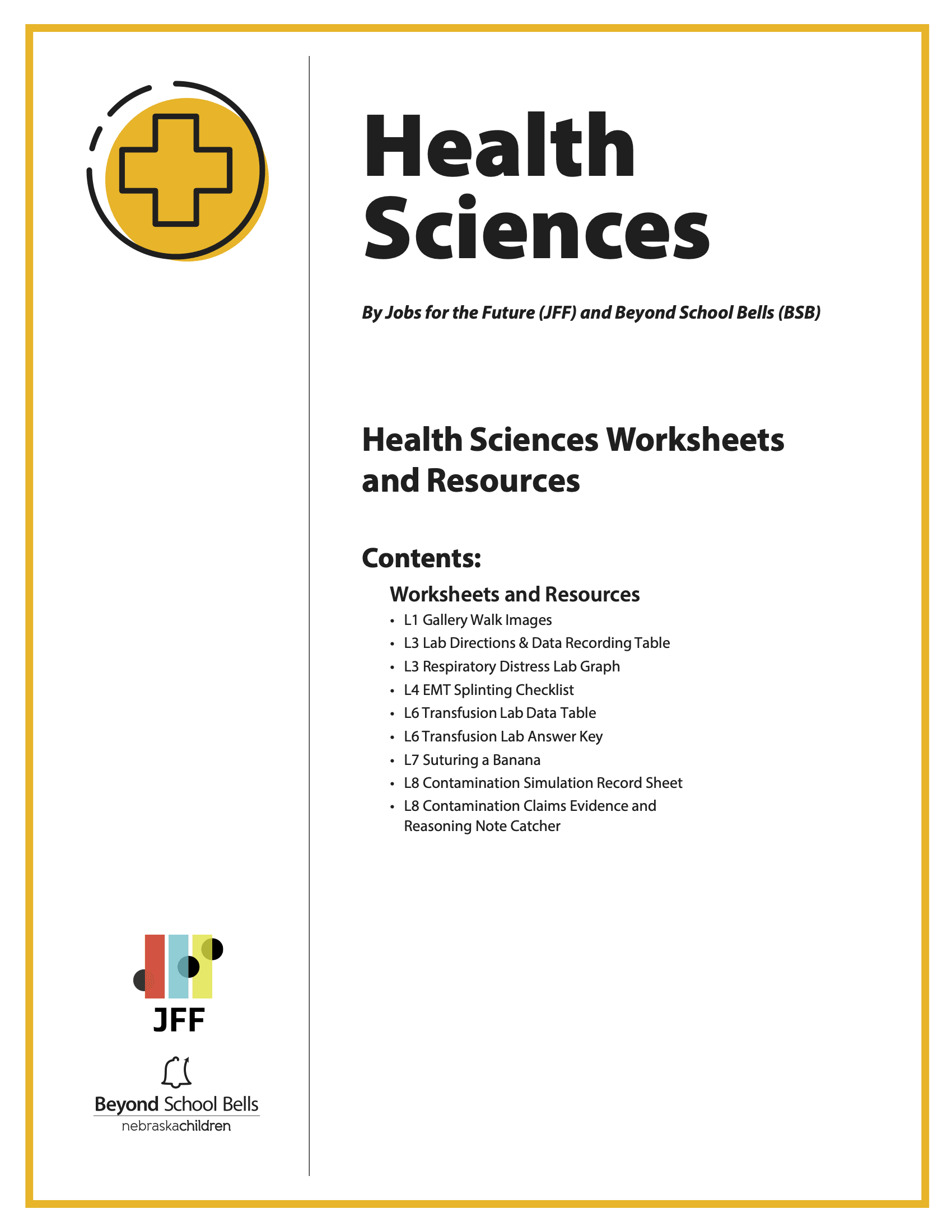 Health Sciences by JFF