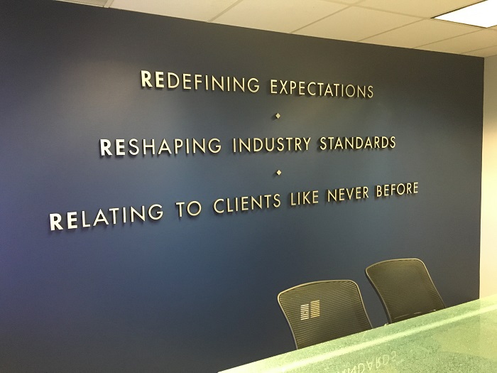 Office lobby signs | wall logo signs | Buena Park, Orange County