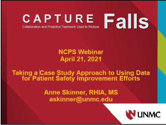 Taking a Case Study Approach to Using Data for Patient Safety Improvement Efforts