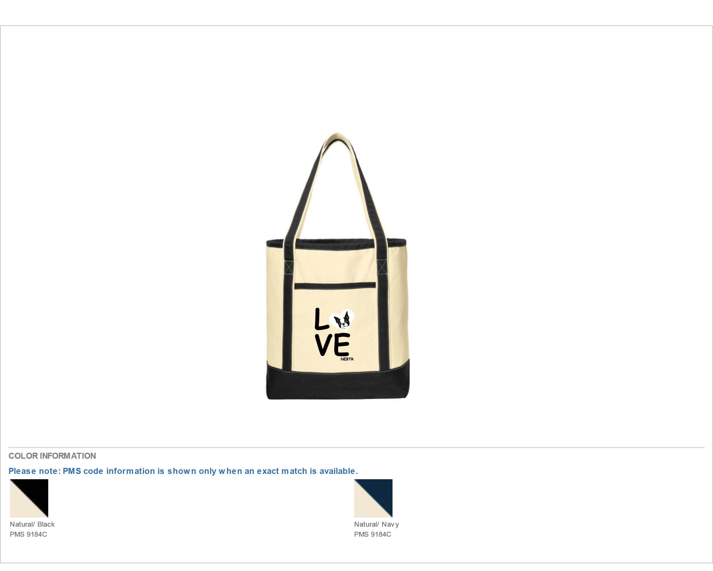 Love Large Cotton Canvas Tote