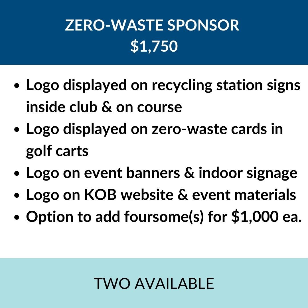 $1,750 Zero Waste Sponsor (2 available)