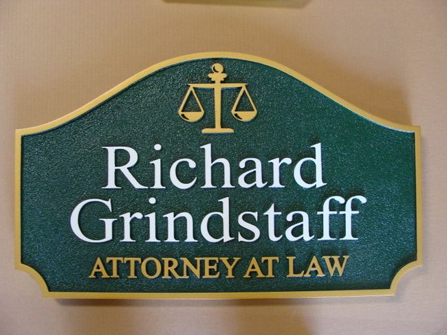 A10144 - Sandblasted HDU Wall Sign for Attorney