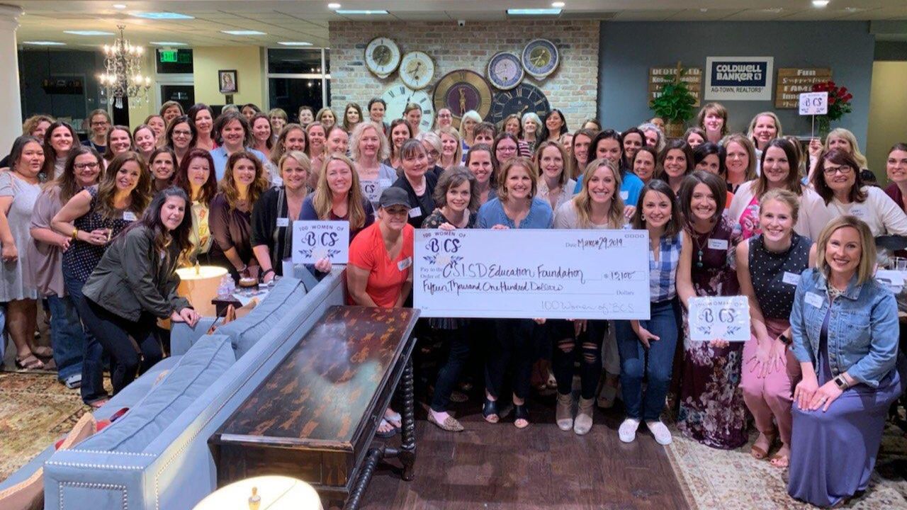 CSISD Education Foundation Receives Inaugural Donation from 100 Women of BCS