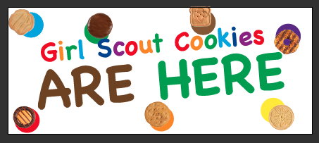 Girl Scout Cookie Sale Banner