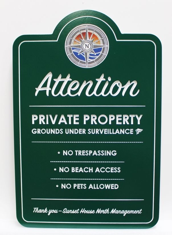 L22186 - Engraved HDPE Private Property Sign