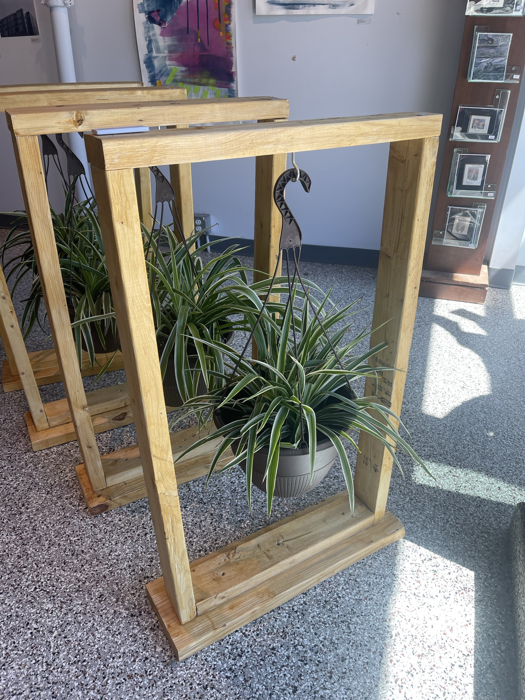 Hanging Basket Plant Stand with hanging basket