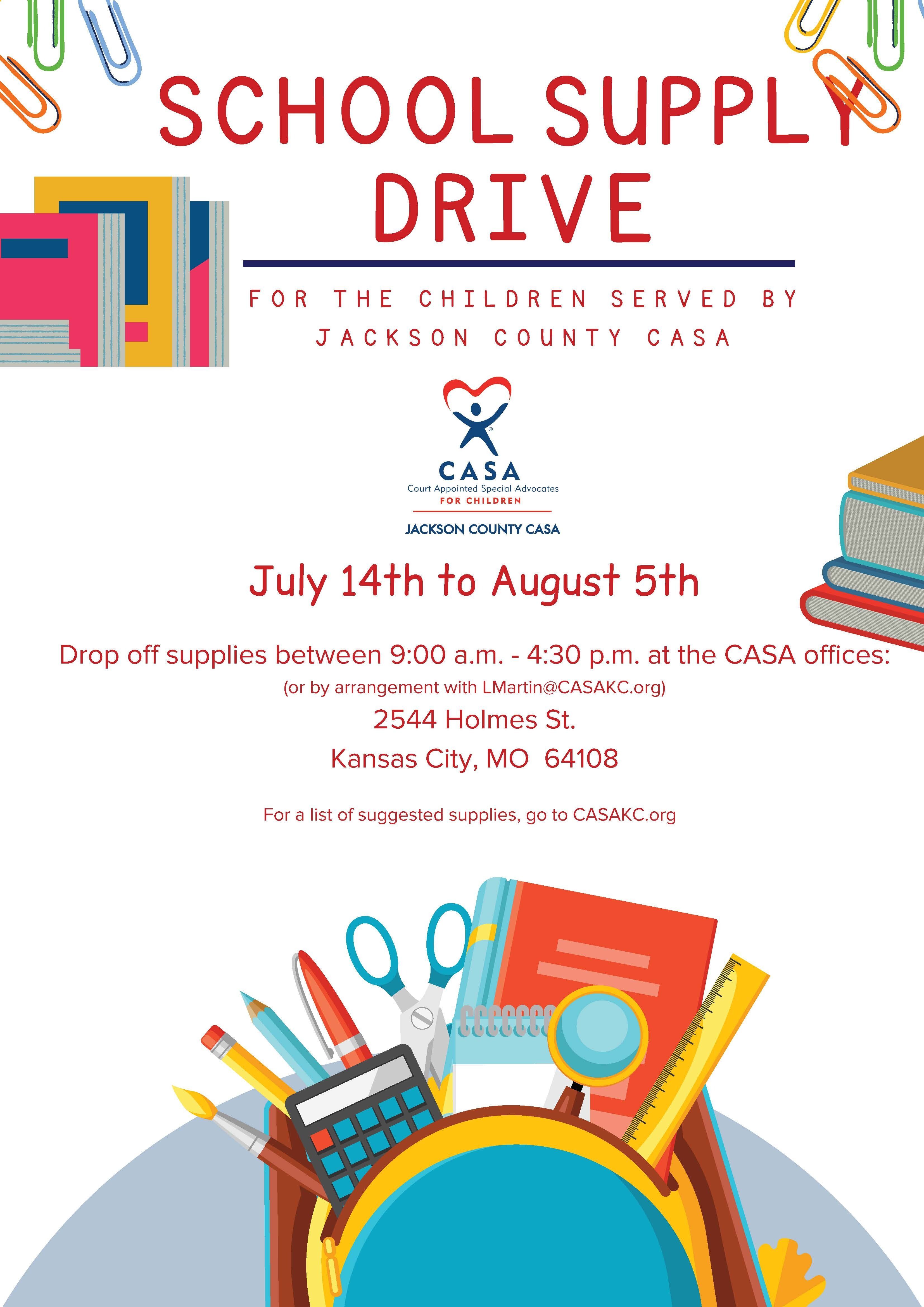 School Supply Drive Poster