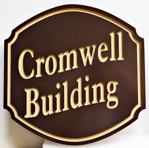 S28195A - Carved 2.5-D HDU Sign for "Cromwell Building"