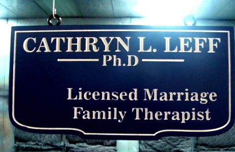 B11237 - Hanging Engraved Wood Sign for Marriage Family Therapist