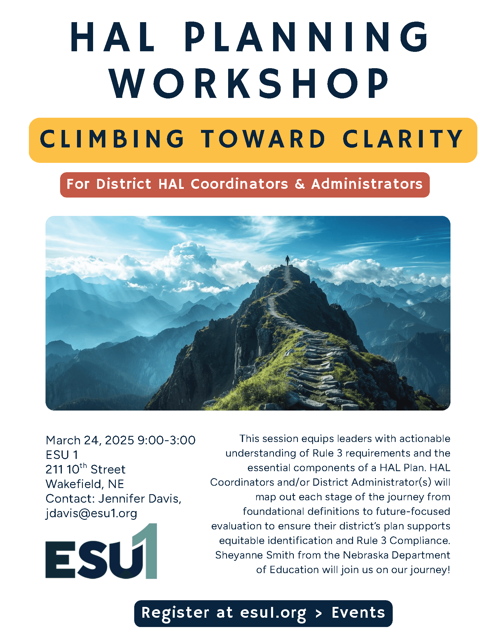 HAL Program Planning Workshop Flyer