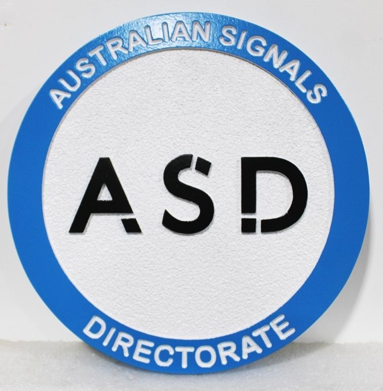 OP-1085 - Carved 2.5-D Raised Relief HDU Plaque of the Seal for the Australian Signals Directorate