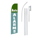 Auto Alarms Swooper/Feather Flag + Pole + Ground Spike