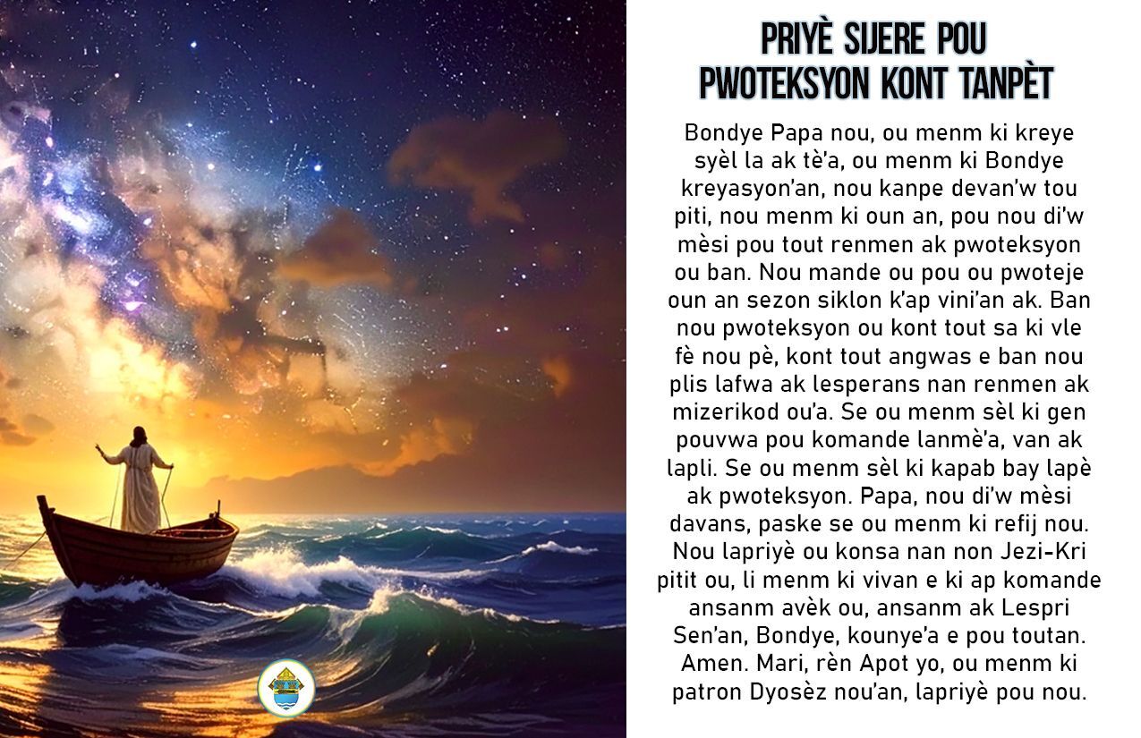 Priye sijere pou pwoteksyon kont tanpet