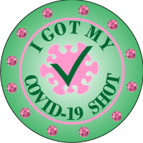 PINK AND GREEN BLING PIN WITH PINK RHINESTONES