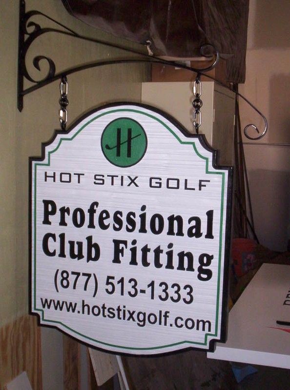 SA28591 - Hanging Sign for "Hot STIX Professional Golf Club Fitting" Shop