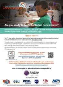 Get Schooled on Concussions Flyer 2021