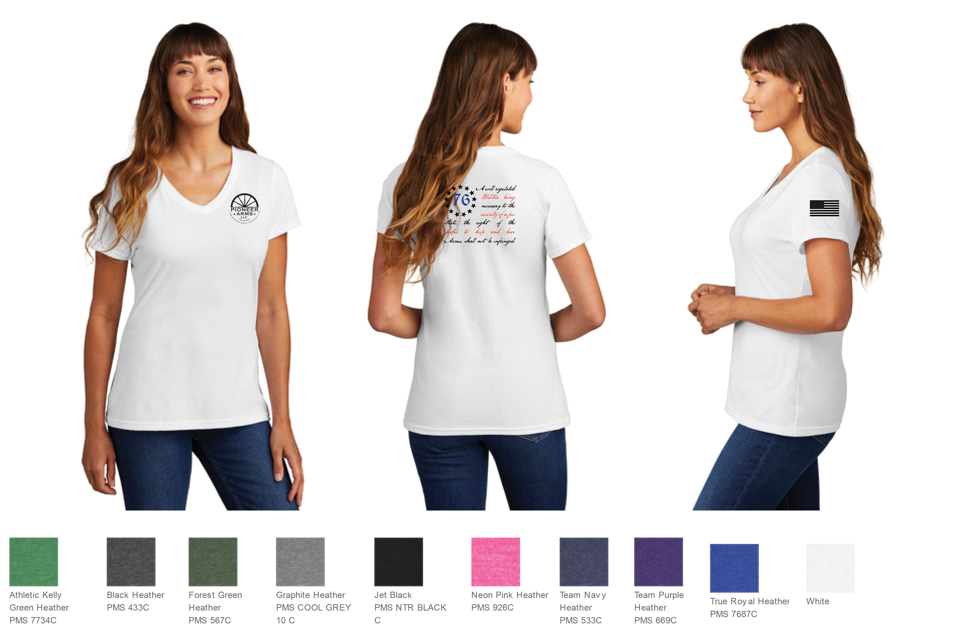 Ladies Vneck T-shirt Option 7