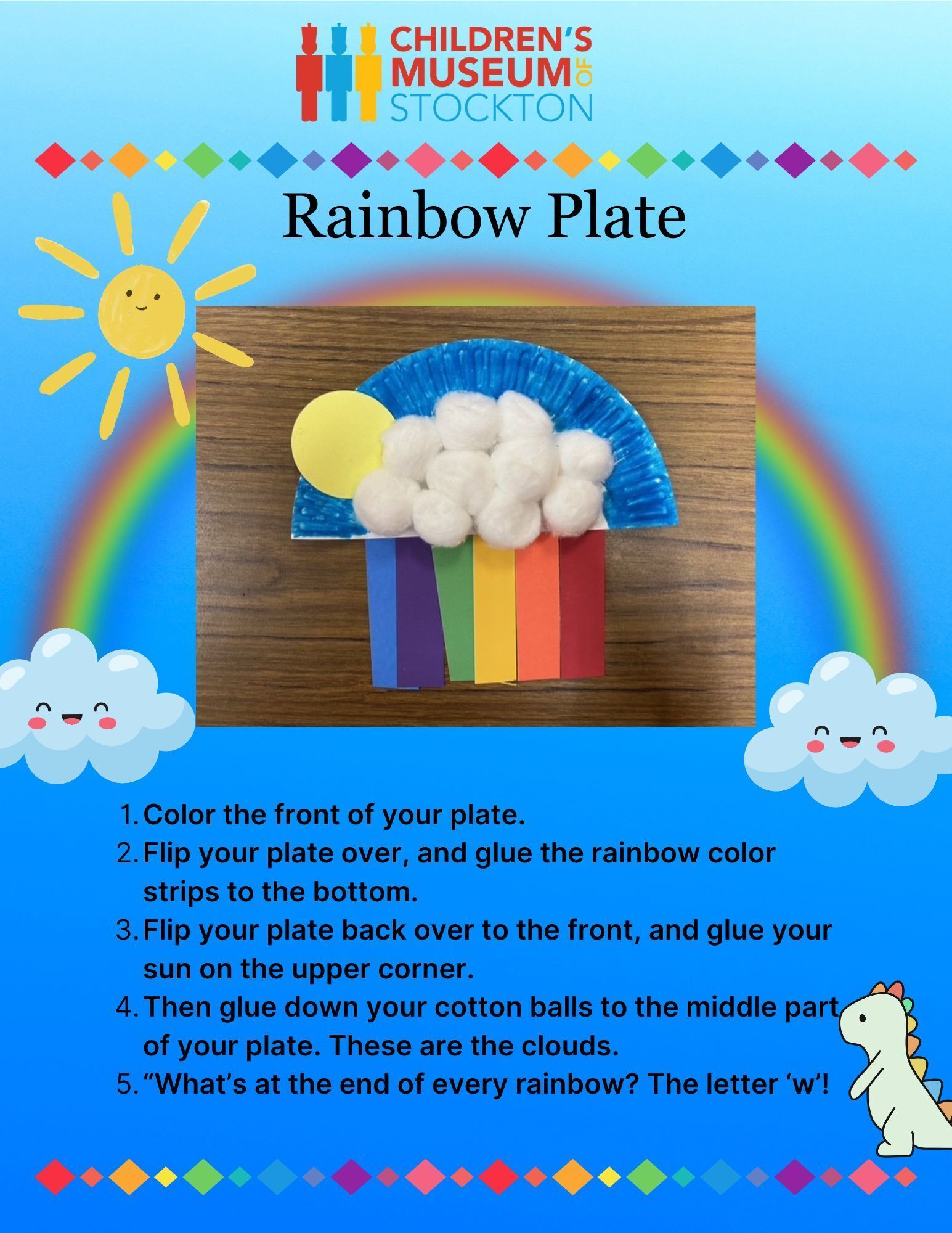 Rainbow Cloud Plate