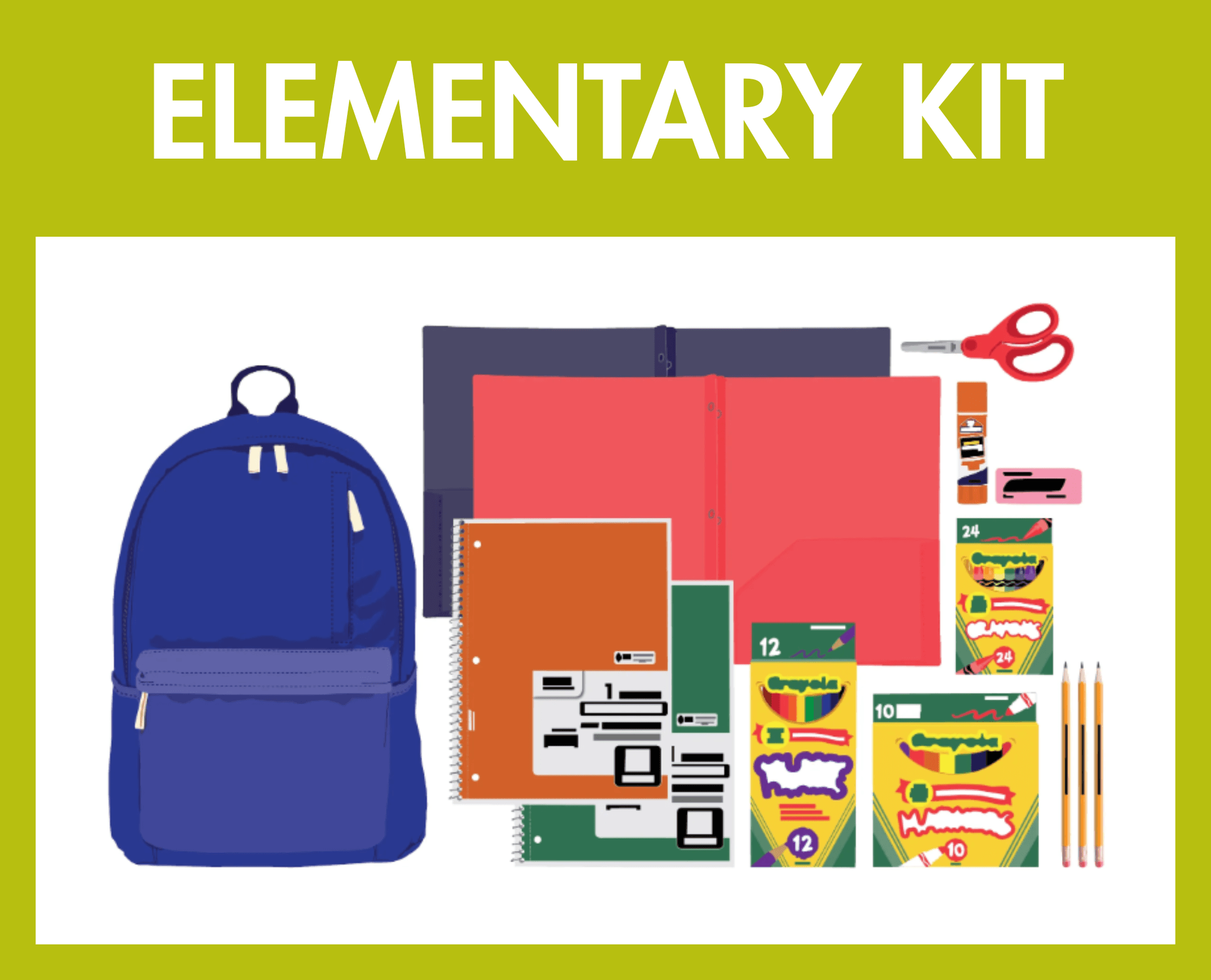Elementary Backpack/School Kit